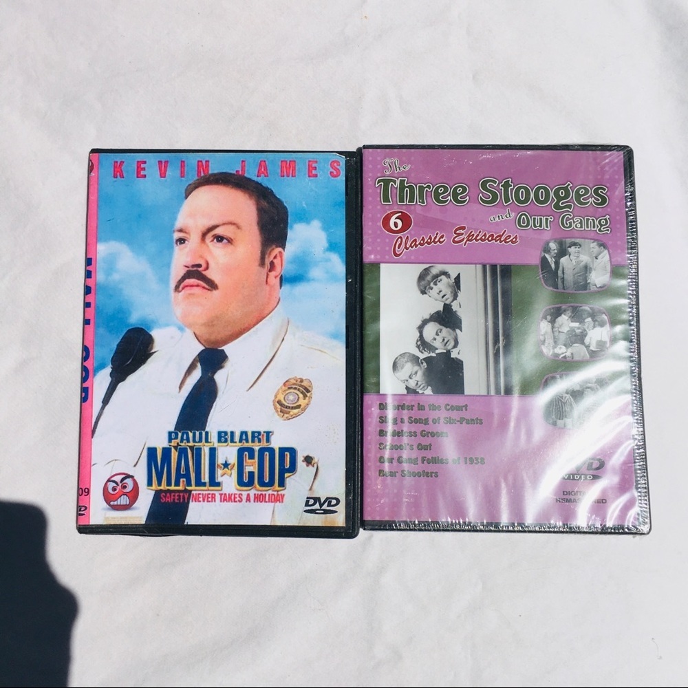 DVDS MALL COP MOVIE & Three Stooges w/ 6 …